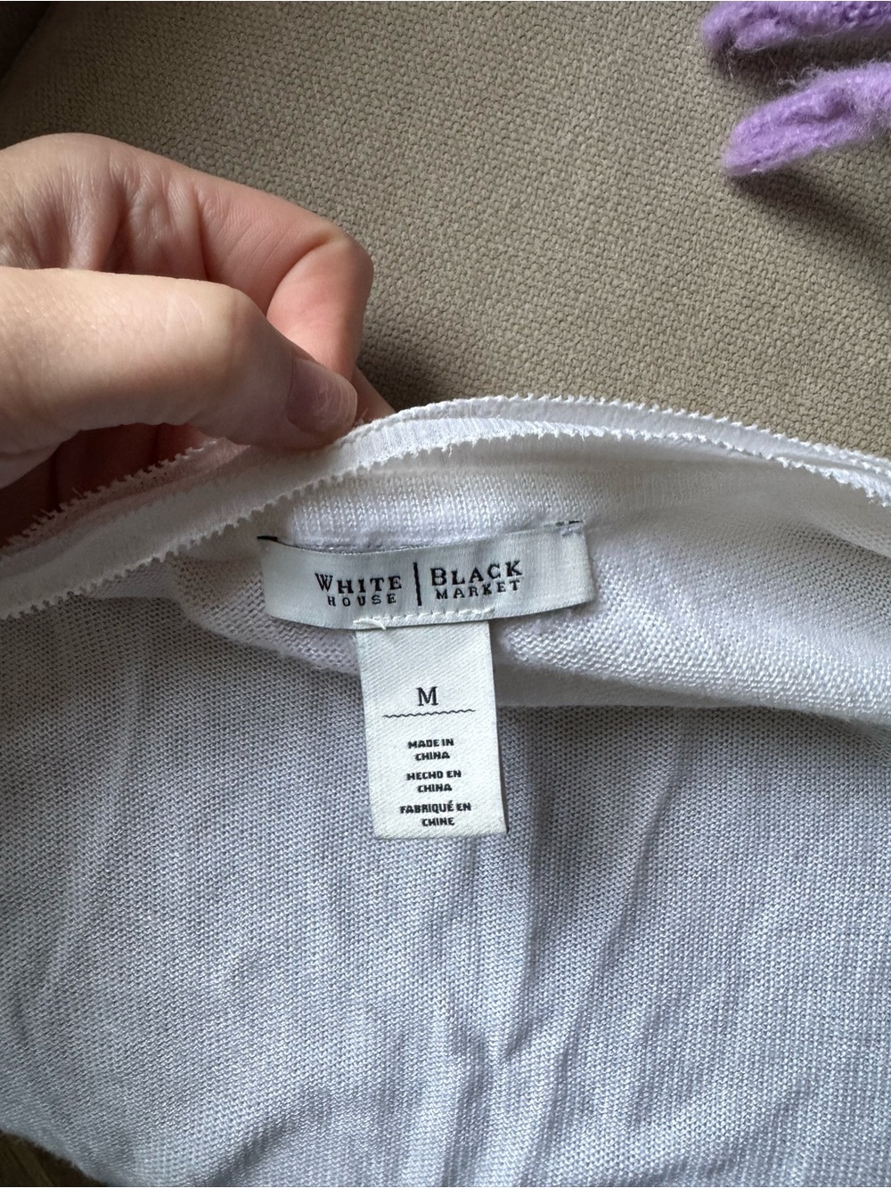 White House Black Market White Short-Sleeve Open Front Cardigan - Picture 2 of 3